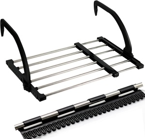 Stendibiancheria Pieghevole Retrattile <span class=keywords><strong>da</strong></span> <span class=keywords><strong>Balcone</strong></span> per Uso Interno ed Esterno, Stendino Appendibile, Stendibiancheria Nero - Product Image 1