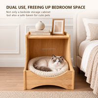 Table basse moderne compacte pour chat avec canapé intégré, table d'appoint d'angle et table de chevet pour petits appartements