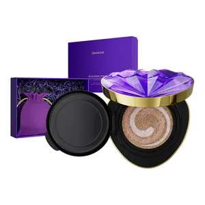 Vente chaude diamant violet 3in1 couleur BB crème imperméable à l'eau marque personnalisée contrôle de l'huile minéral fond de teint lisse poudre usine OEM