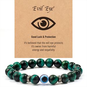 Bracciale Trendy con Perle Geometriche Blu da 8mm, Bracciale Anniversario in <span class=keywords><strong>Pietra</strong></span> Ematite con Cerchio Singolo e Perle Opache - Product Image 3