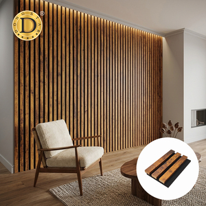 Panel Akustik untuk Dinding, Papan Insulasi Suara MDF Kelas Industri dengan Lapisan Belakang Felt Hitam Serat Poliester 100% - Product Image 1