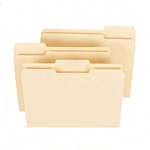 <b>File</b> Folders 1/3-Cut Tab Assorted Positions Letter Manila Paper Pack of 100 Multiple Colors <b>A4</b>/Letter/Legal Size - Product Image 1