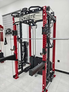 Multi-Function Commercial Smith Machine Training Station Stainless Steel Frame Half <b>Racks</b> Pin Loaded 75kg <b>Weight</b> Stack for Team - Product Image 2