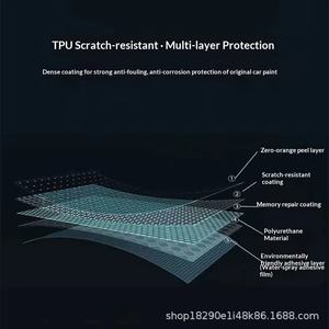Film de changement de couleur de voiture complet en TPU noir brillant piano noir 7,5 mil d'épaisseur modèle Black <span class=keywords><strong>Samurai</strong></span> revêtement protecteur et de réparation - Product Image 3