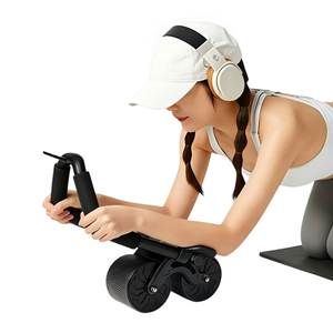 Attrezzo per Allenamento Addominale a Due Ruote con Rimbalzo Automatico, Supporto per Gomiti, per Uso Domestico, <span class=keywords><strong>Esercizi</strong></span> <span class=keywords><strong>Plank</strong></span> - Product Image 5