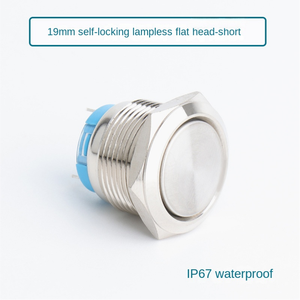 YUHE 19MM Stainless Steel Button Flat Head No <b>Light</b> IP65 Automotive & Industrial Use - Product Image 4