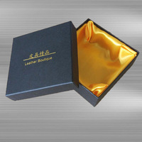 Vente d'usine - Boîte cadeau en carton rigide noir mat avec couvercle et base, logo personnalisé imprimé, durable, pour boutique de cuir pour hommes