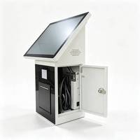 Kiosque de commande automatique tactile de comptoir pour restaurant, écran 15 pouces, imprimante, lecteur de code QR, résolution 1920x1080