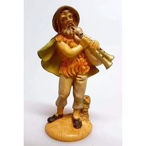 Statuetta in PVC di Pastore Peppe con Effetto Legno, Altezza 10 cm - Product Image 1