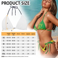 Jamaicaanse dames bikini sets halter driehoekige top push-up rugloze lage taille badpak Jamaica vlag designs tweedelige badkleding