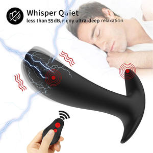 Steker Anal Remote kontrol pijat prostat, 8 frekuensi bergetar steker pantat Pria Wanita pemijat prostat rumah - Product Image 4