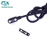 Conector Magnético USB de 2 Pines, Paso de 2.8mm, para Relojes Inteligentes, Cepillos de Dientes Eléctricos, Uso en PCB, Contacto de Latón, Carcasa de Nailon
