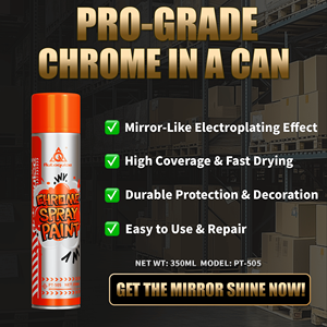 Autoquize Industriële Kwaliteit Chroom Spuitverf 350ML Aerosolbus Hoogglans Galvaniserend Effect Metaalrestauratie Coating PT505 - Product Image 6