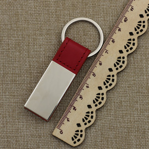 <b>Customized</b> LOGO Promotional Simple <b>Keychain</b> Rectangular Keyring Metal Leather Fashion Short Key Automobile Pendant Gift <b>Keychain</b> - Product Image 3