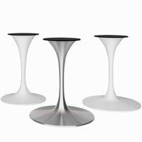 Table de salle à manger d'extérieur en acier inoxydable 304, base tulipe, marbre noir, laiton chromé, métal croisé, or rose, pour hôtels et salons
