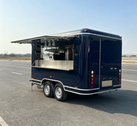 Aobote pour remorque alimentaire de style rétro avec cadre en aluminium, double essieu tandem, équipement de cuisine personnalisable, résistant à la rouille, facile à utiliser