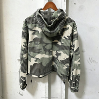 Veste à capuche zippée en coton camouflage ripstop tissé en polyester et coton pour homme – Collection Hiver