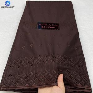 Sinya dernier africain polonais hommes dentelle tissu haute qualité broderie suisse Voile dentelle en suisse 100% coton pour robe de soirée - Product Image 4