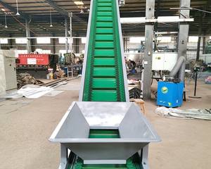 LIANGZO OEM الأخضر الأفقي وحدات PVC ناقل حزامي بلاستيكي انحدر الناقل مع دلو - Product Image 6