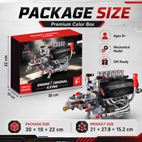 Kit de Bloques de Construcción Técnicos de Motor V12 de Alto Rendimiento, 809 Piezas, Ladrillos de Simulación Motorizada, Juguete Educativo STEM DIY, Regalo