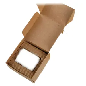 도매 에코 생분해 성 갈색 종이 포장 비누 상자 포장 사용자 정의 광장 자연 수제 바 비누 포장