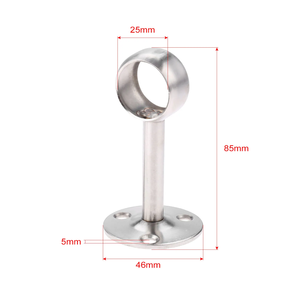 Support d'angle mural simple face en acier inoxydable pour tringle de penderie, support de fixation pour tringle de 19 mm - Product Image 4