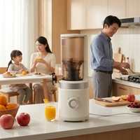 Tragbarer elektrischer Slow Juicer mit reinem Kupfermotor, geräuscharm, tropffreiem Ausguss und Rücklauffunktion für Weizengras, Früchte und den Hausgebrauch