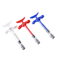 Seringue de remplissage d'acide hyaluronique en verre borosilicate de 1 ml avec embout Luer Lock long, emballage sous blister et aiguille