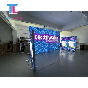 Custom <b>10x10</b> Aluminum <b>Frame</b> LED Light Box with 16CM Portable Display Booth Tension Fabric Backdrop Trade Shows-Dye Sublimation - Product Image 2