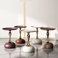 Tables basses mobiles, petites, rétro, en métal, simples, rondes, nordiques, portables, de luxe, modernes, pour le salon, table de chevet, chambre à coucher
