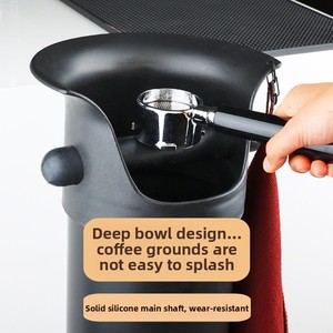 Grand seau à résidus de café en plastique, seau à poussière de café avec design minimaliste moderne pour cafés et restaurants - Product Image 2