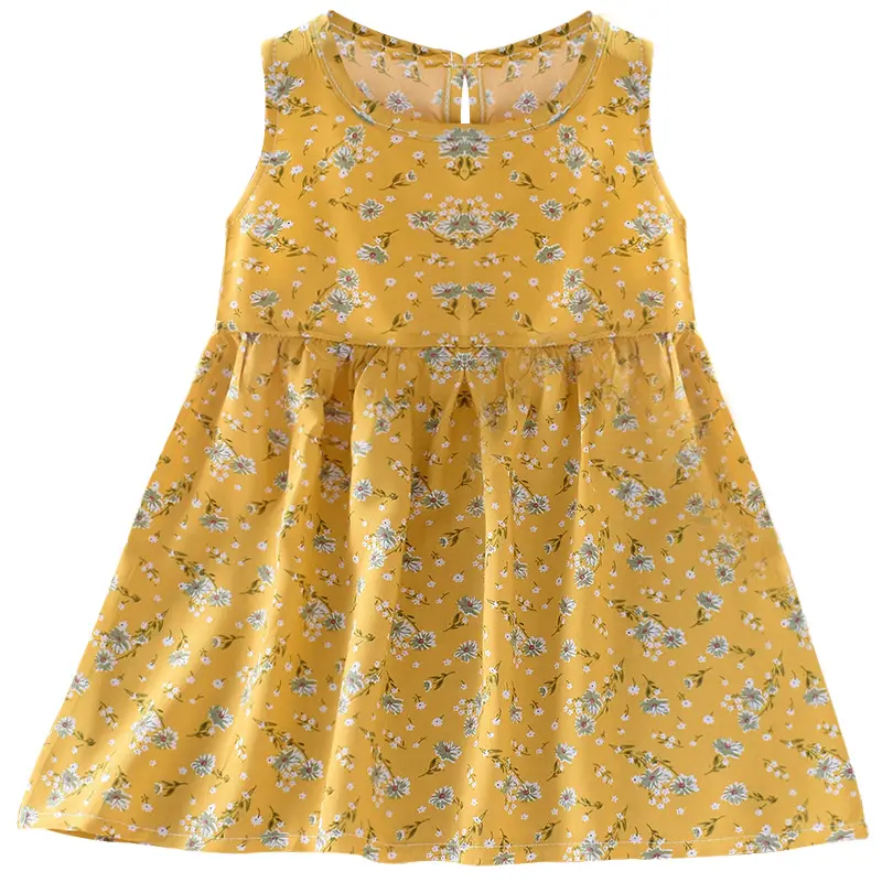 Vestido bonito de princesa para meninas, saia de praia de alta qualidade, vestido de linha A para meninas de 2 a 7 anos