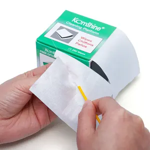 Original Komshine Fiber Optic Cleaning Wipes/papers for FC/SC/ST 2.5mm 1.25mm LC Connector