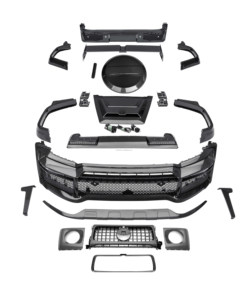Nouveau kit carrosserie en fibre de carbone de haute qualité pour Mercedes W464 W465 G500 G63 BS G800 – Amélioration des pare-chocs avant/arrière et des passages de roues, noir 100% - Product Image 2