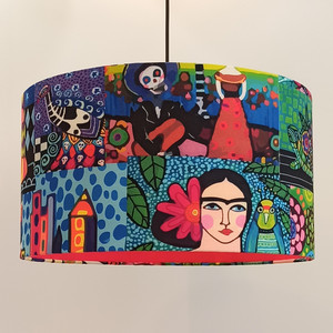 FRIDA KAHLO COLOR-IN CULTURE, paralume fatto a mano, lampada a sospensione - Product Image 4