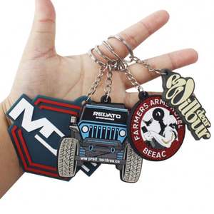 Custom Soft Pvc Keychain Cartoon Letter Cute Keyring Make Rubber 2d Your Logo <b>Key</b> <b>Chain</b> - Product Image 5