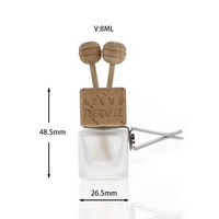 Botella de 8ml para perfume con clip esmerilado para salida de aire de coche, contenedor vacío para ambientador de coche, botella difusora de aceite para ventilación de coche