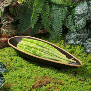 Vajilla estilo montaña para hot pot, plato en forma de barco de brotes de bambú, vajilla creativa, plato para bolas de camarón, bolsa de la suerte con huevas de pescado. - Product Image 1
