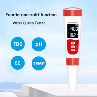 Testeur de pH 4-en-1 personnalisé avec logo OEM, testeur multifonction, valeur TDS, testeur multiparamètres quatre-en-un pour la qualité de l'eau