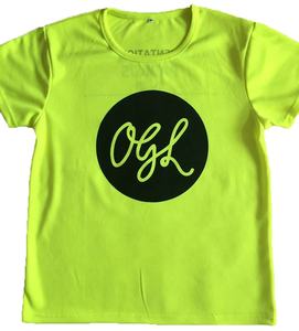 T-shirt manches courtes pour enfants, couleurs néon vert, estival, bon marché, exercice, course en plein air, garçon et fille, - Product Image 1