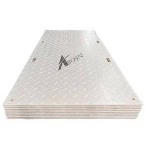 Duty Unwoven Hdpe White Excavator Ground Protection Road Mats 4x8 Ft 18-22mm Thickness For Sale