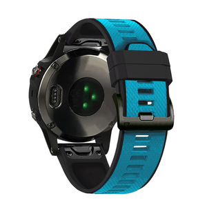 Bracelet <span class=keywords><strong>de</strong></span> <span class=keywords><strong>montre</strong></span> en silicone bicolore chaud <span class=keywords><strong>22</strong></span> 26mm <span class=keywords><strong>QuickFit</strong></span> pour Garmin Fenix 7X 7 Pro/Quatix 6 6X 5X Bracelet Bracelet - Product Image 4