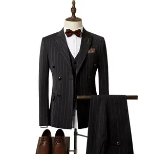 Abito da uomo in smoking a righe tinta unita <span class=keywords><strong>su</strong></span> <span class=keywords><strong>misura</strong></span> - Product Image 1