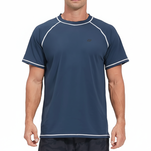 เสื้อว่ายน้ำชายเสื้อป้องกันรังสียูวี UPF 50 + ป้องกันแสงแดดเสื้อยืดตกปลาชายหาดแห้งเร็ว - Product Image 1