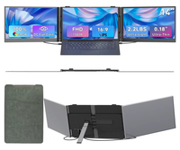 Écran portable ultra-fin modèle S8Pro 14 pouces FHD 1080P, extension d'écran pour ordinateur portable, triple écran léger, triple écran pour ordinateur portable