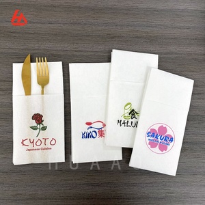 <span class=keywords><strong>Rose</strong></span> Pattern giấy khăn ăn dùng một lần airlaid ăn tối Khăn ăn với dao kéo Pouch - Product Image 6