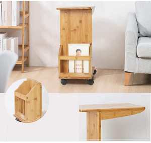 Schreibtisch Smart c Shaped Bamboo Wooden Side <strong>Tables</strong> <strong>Mesas</strong> De Centro Bedside <strong>Table</strong> for Living Room Luxury - Product Image 3