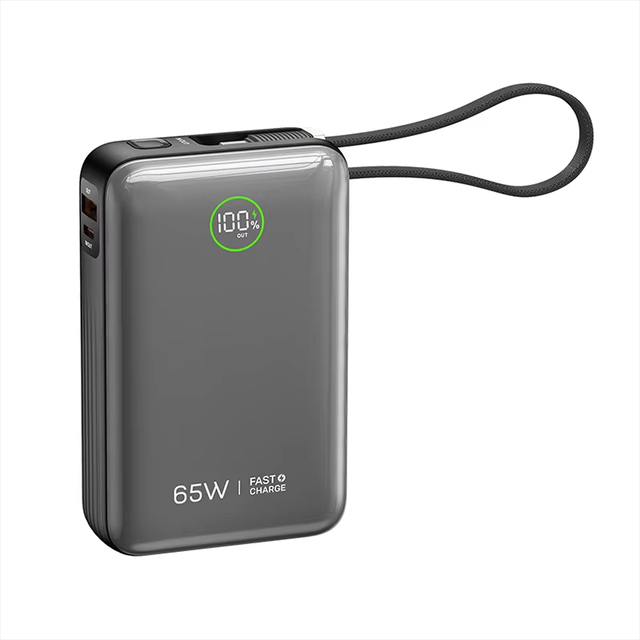 Ultra Slim 65W Wireless Portable Charger Quick Charge LED Display High Capacity Power Bank for iPhone Outdoor Indoor Use