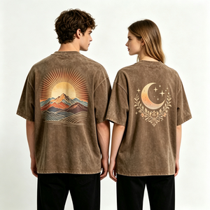 T-shirt Homme Premium en Coton 100% avec Impression DTG, Effet Délavé, Coupe Oversize, Logo Personnalisé, Streetwear, Épaules Tombantes, Grammage Lourd, Motif Graphique - Product Image 4