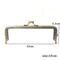 6.5/7.5/8.5/10.5/12.5/15/18/20cm bricolage métal carré cadre sac à main poignée pièces sacs métal baiser fermoir serrure cadre accessoires